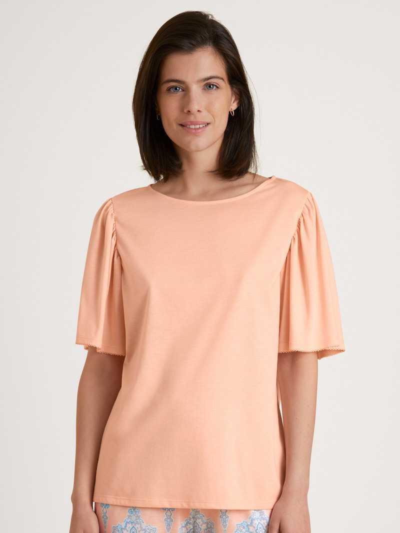 Summer Oufits Calida Favourites Balance Shirt Short Sleeve Peach Parfait Femme | SSP-9244224