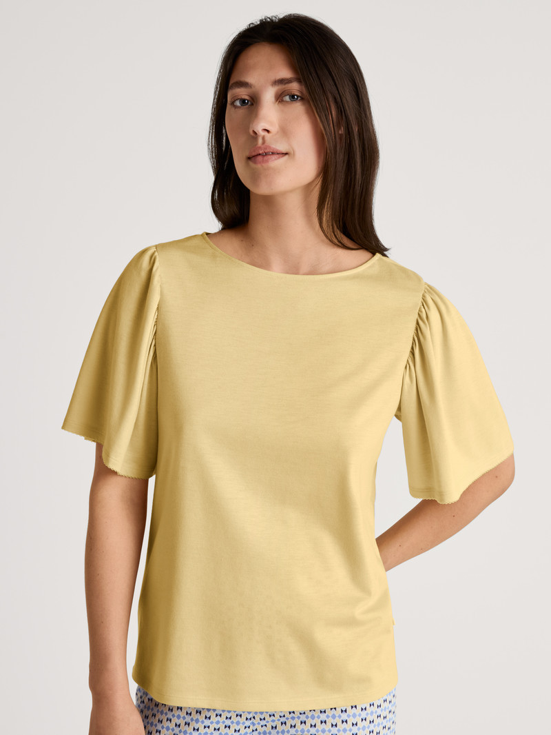 Summer Oufits Calida Favourites Joy Shirt Short Sleeve Straw Femme | EQX-9346097