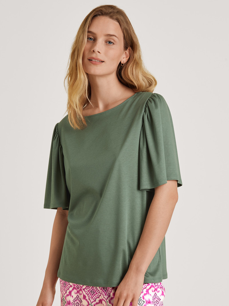 Summer Oufits Calida Favourites Healing Shirt Short Sleeve Vert Femme | JIA-4951481