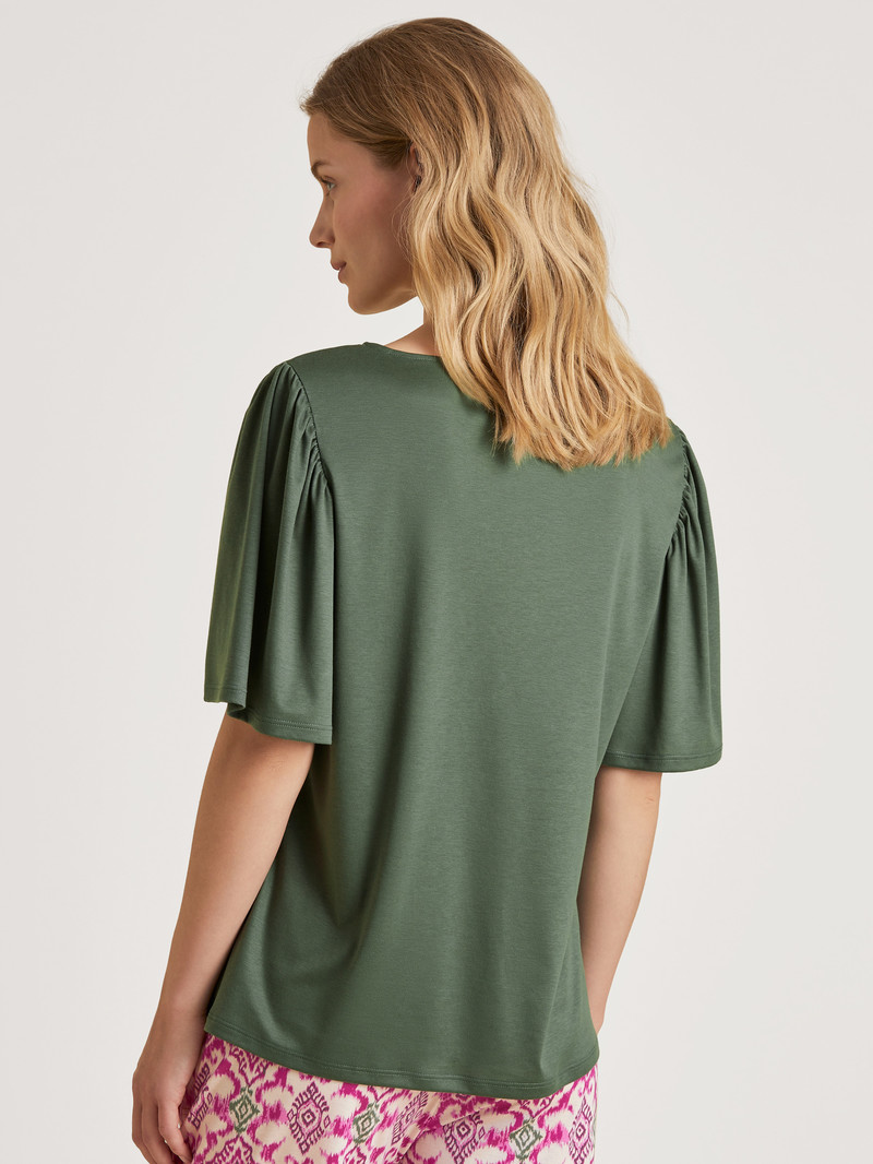 Summer Oufits Calida Favourites Healing Shirt Short Sleeve Vert Femme | JIA-4951481