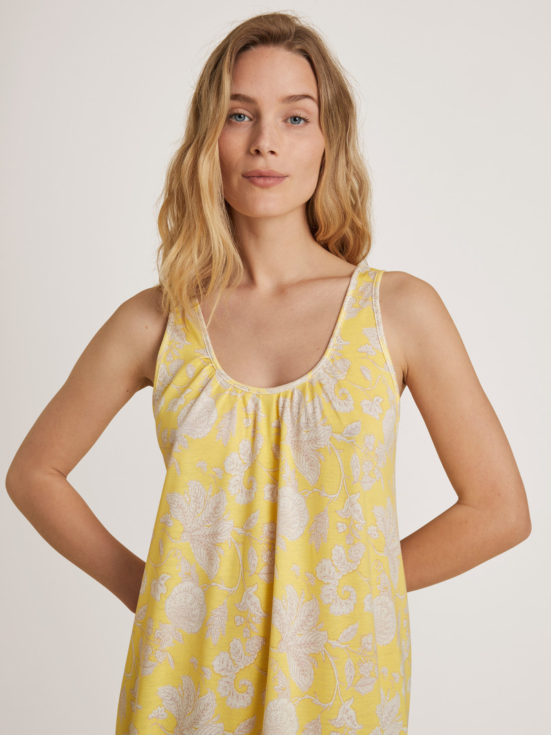 Summer Oufits Calida Favourites Light Sleepshirt, Length 125 Cm Jaune Femme | SLJ-8520537