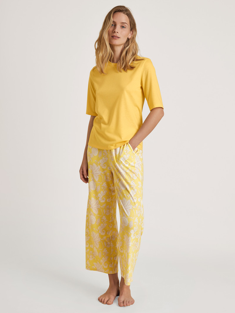 Summer Oufits Calida Favourites Light 7/8 Pants Jaune Femme | FNC-3511566