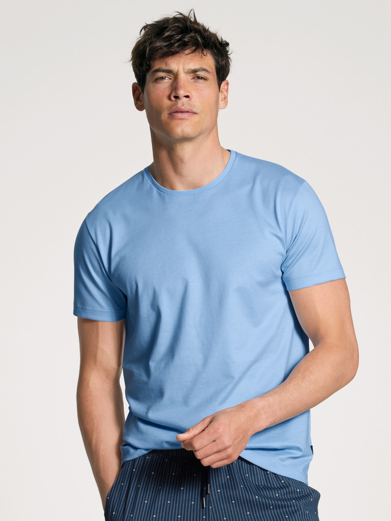 Vêtement De Nuit Calida Remix Basic Sleep T-shirt Bleu Homme | KGW-9191910