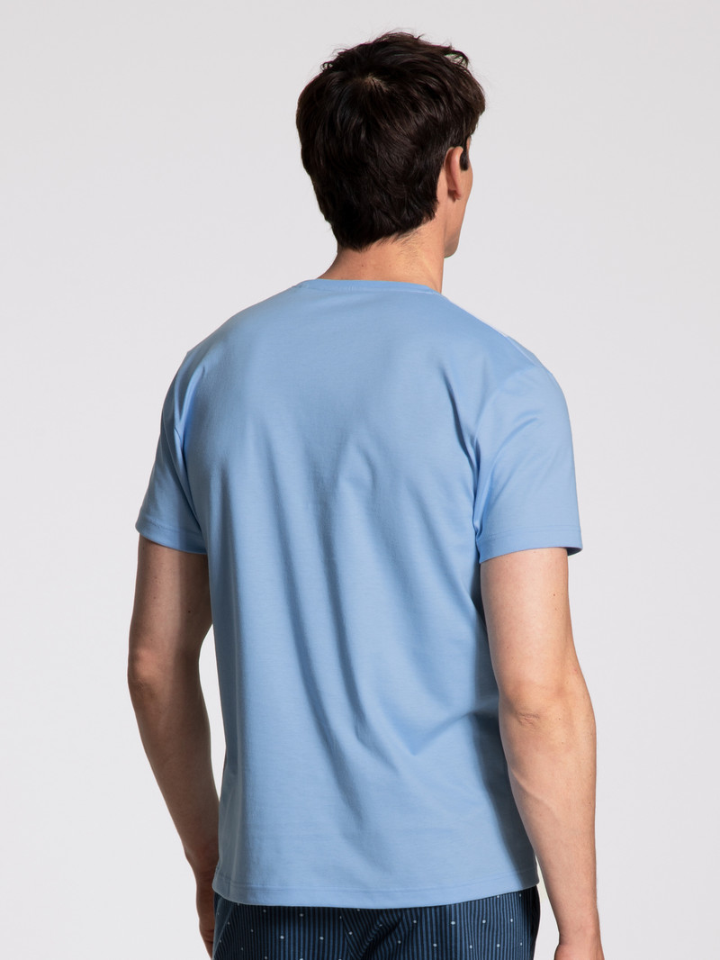 Vêtement De Nuit Calida Remix Basic Sleep T-shirt Bleu Homme | KGW-9191910