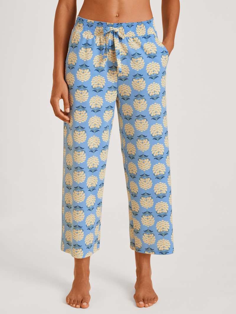 Summer Oufits Calida Favourites Paisley 7/8 Pants Bleu Femme | NGH-4450251