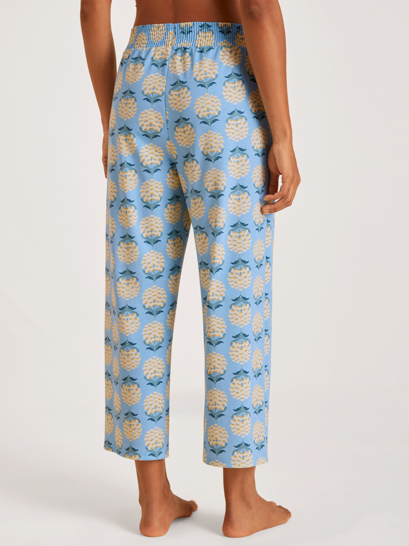 Summer Oufits Calida Favourites Paisley 7/8 Pants Bleu Femme | NGH-4450251