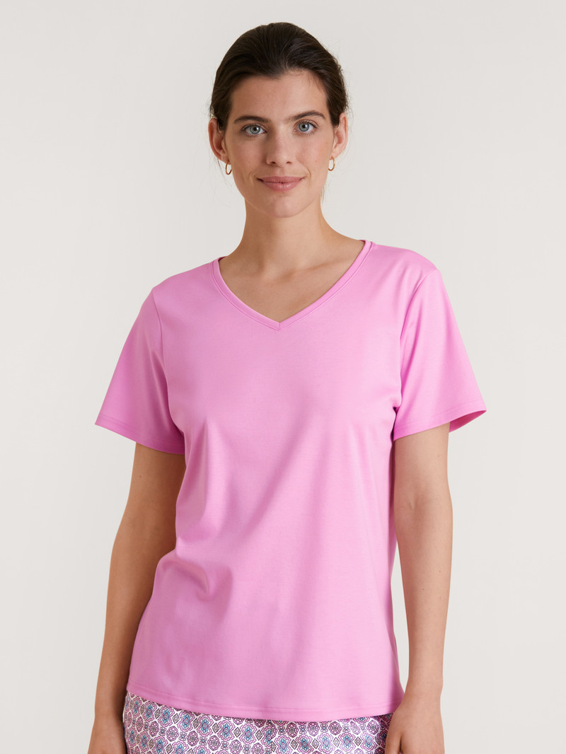 Summer Oufits Calida Favourites Space Shirt Short Sleeve Rose Femme | XEA-4025758