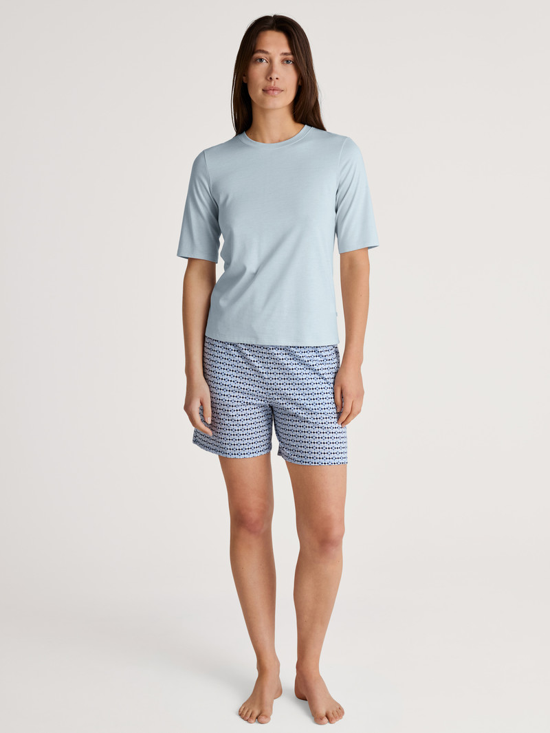 Summer Oufits Calida Favourites Joy Shirt Short Sleeve Arctic Ice Femme | NIU-9095148