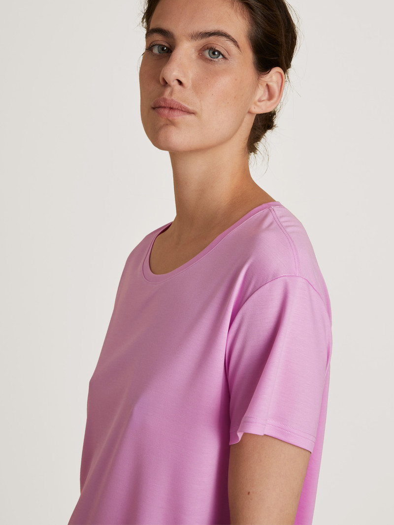 Summer Oufits Calida Circular Dreams Shirt Short Sleeve, Cradle To Cradle Certified Rose Femme | KFP-1713950