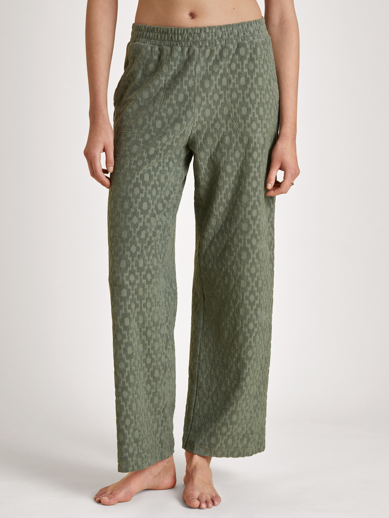 Summer Oufits Calida Lounge Healing Pants Vert Femme | IWM-8196022