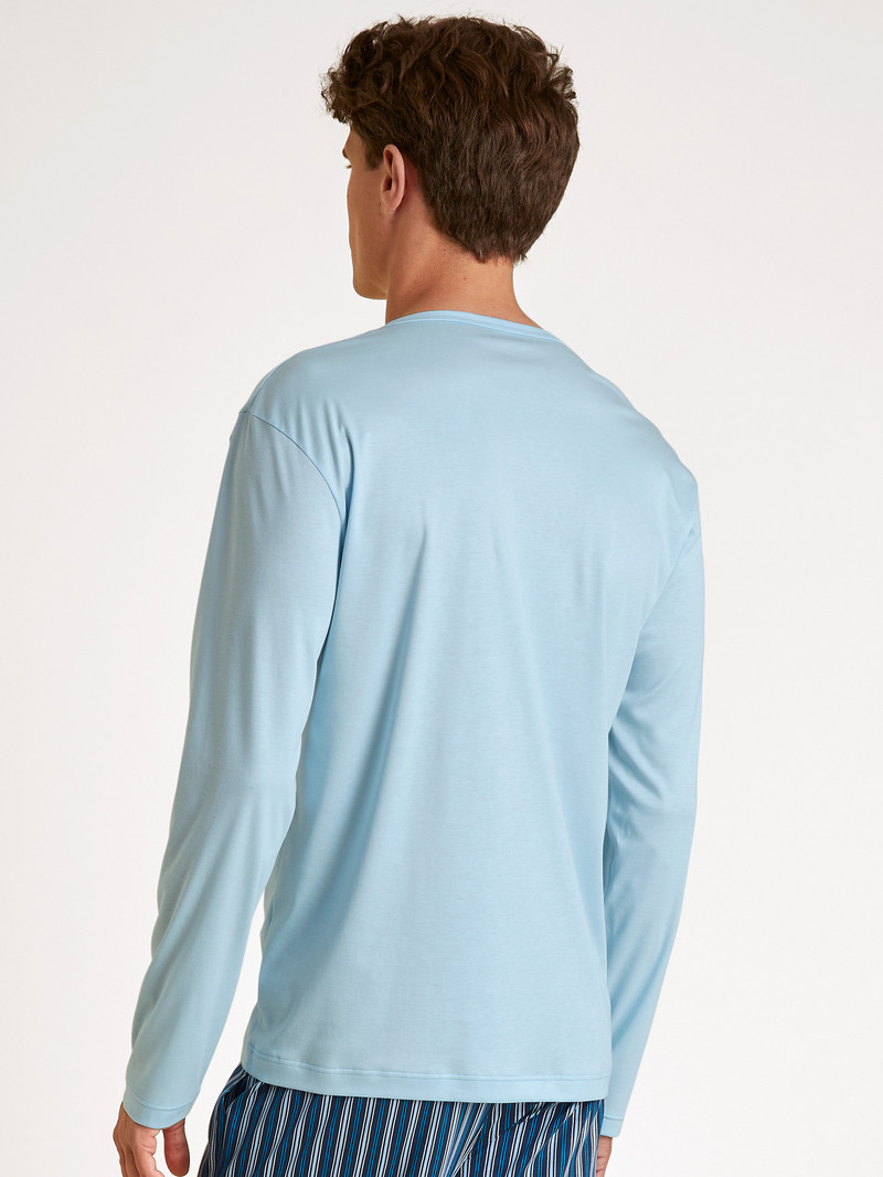 Vêtement De Nuit Calida Rmx Sleep Leisure Shirt Long Sleeve Bleu Homme | ZCL-8617577