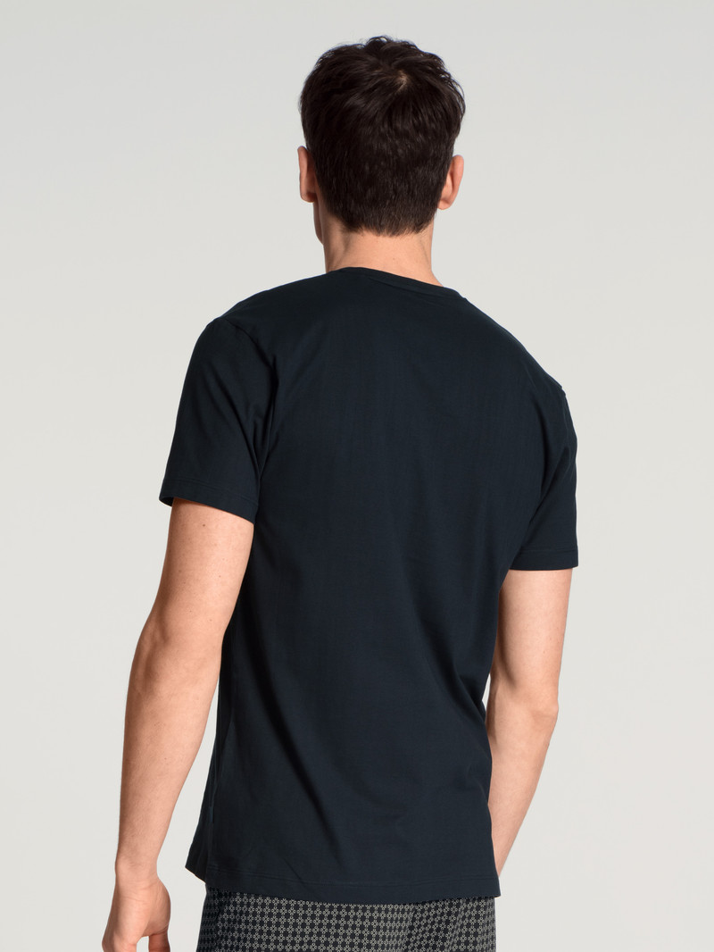 Vêtement De Nuit Calida Remix Basic Sleep V-shirt Noir Homme | WJB-1471849