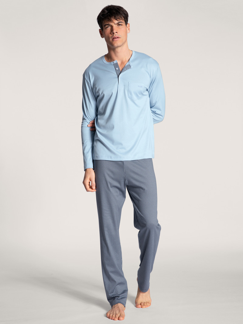 Vêtement De Nuit Calida Relax Choice Pyjama Bleu Homme | AUW-8585588