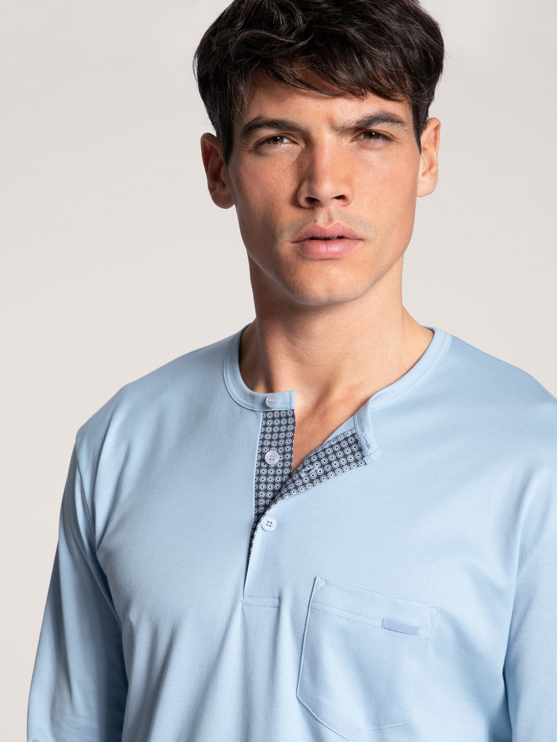 Vêtement De Nuit Calida Relax Choice Pyjama Bleu Homme | AUW-8585588