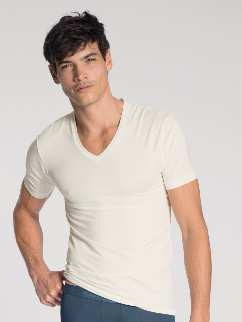 Vêtement De Nuit Calida Circular Day T-shirt, Cradle To Cradle Certified Blanche Homme | LCI-2313848