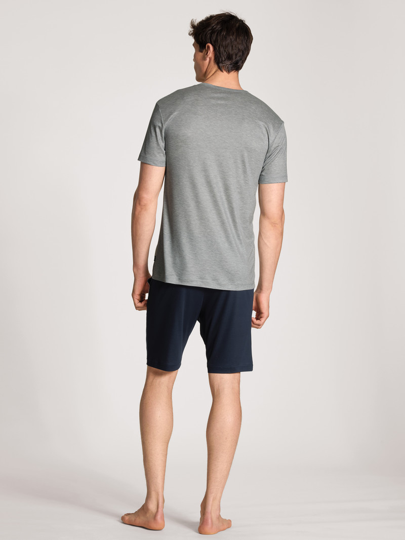 Vêtement De Nuit Calida Circular Night Short Pyjama, Cradle To Cradle Certified Gravel Melé Homme | RKE-7022699