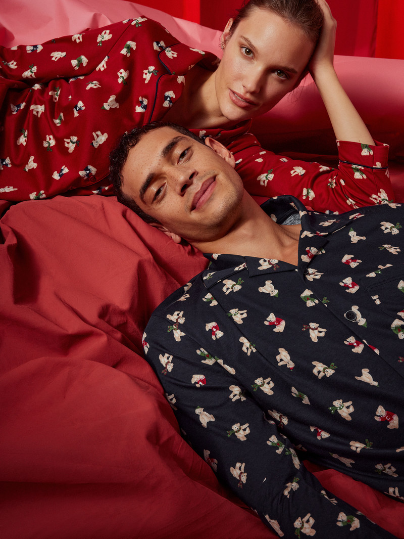 Vêtement De Nuit Calida Relax Teddy Pyjama Buttoned Noir Homme | VGE-1958143