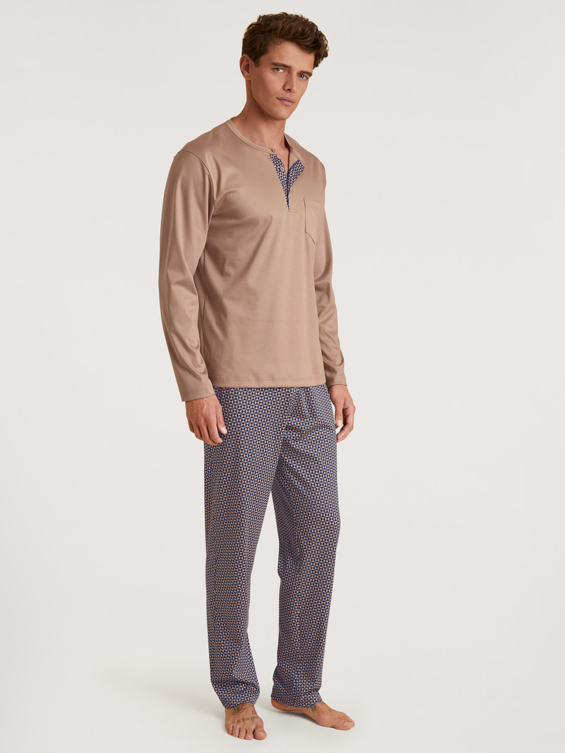 Vêtement De Nuit Calida Relax Selected 3 Pyjama Warm Sands Homme | MVC-7790605