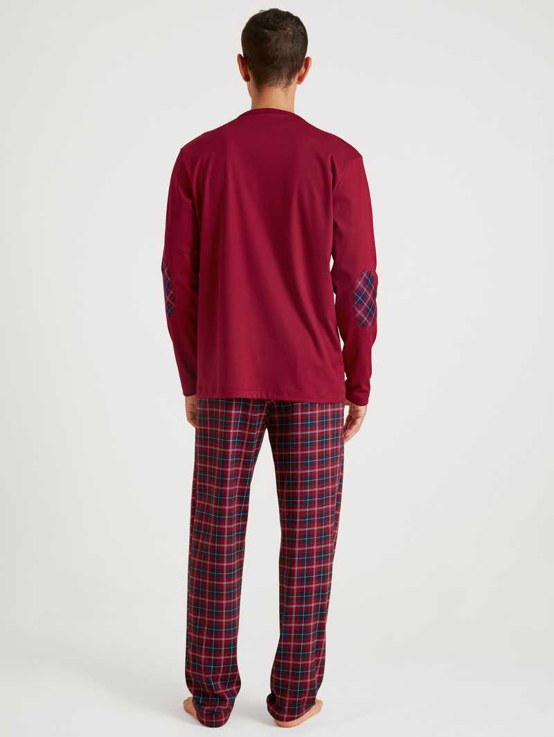 Vêtement De Nuit Calida Family & Friends Pyjama Rouge Homme | CWV-1166440