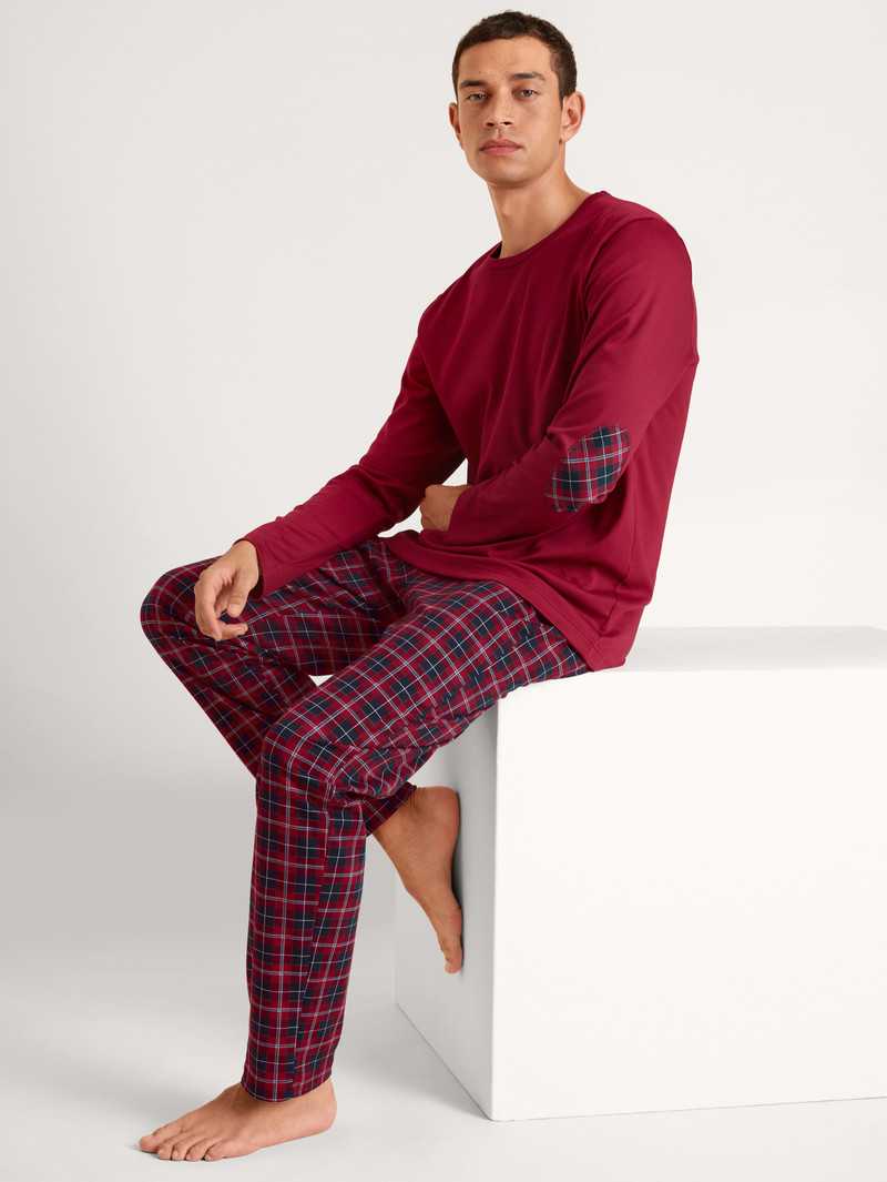 Vêtement De Nuit Calida Family & Friends Pyjama Rouge Homme | CWV-1166440