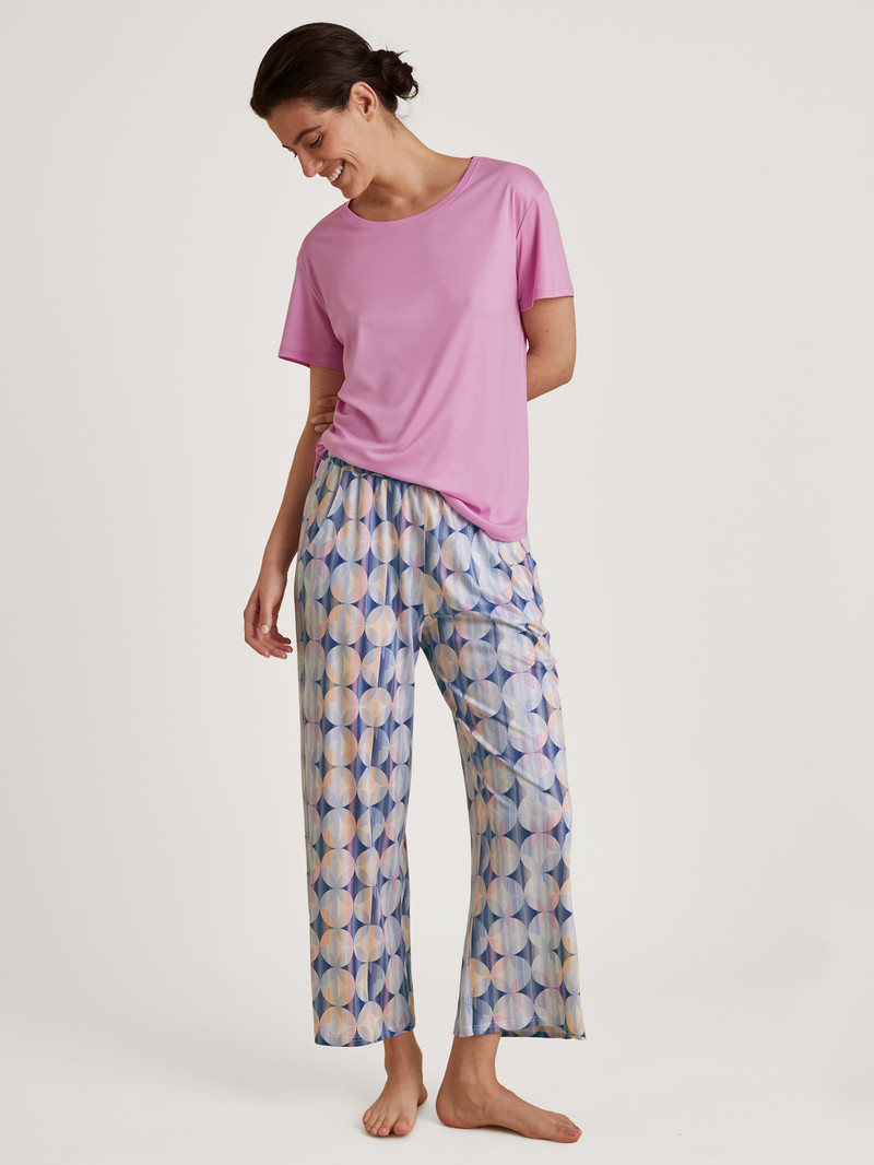 Summer Oufits Calida Circular Dreams 7/8 Pants, Cradle To Cradle Certified Bleu Femme | JAZ-0714347