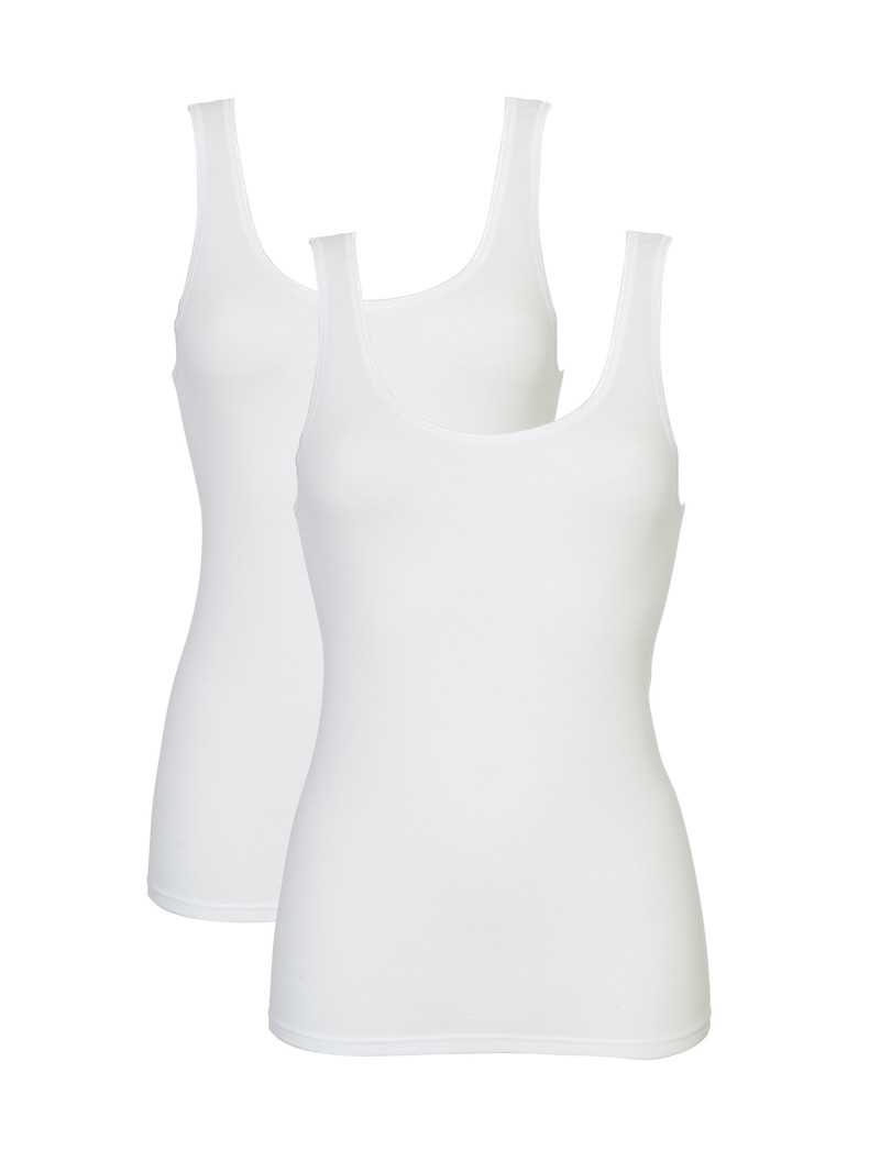 Sous Vêtement Calida Classic Tank Top, Two-pack Blanche Femme | NOX-7764098