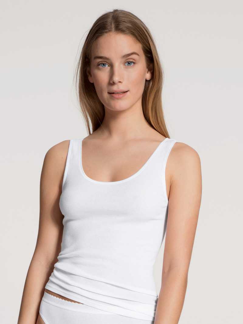 Sous Vêtement Calida Classic Tank Top, Two-pack Blanche Femme | NOX-7764098