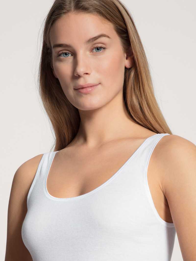 Sous Vêtement Calida Classic Tank Top, Two-pack Blanche Femme | NOX-7764098