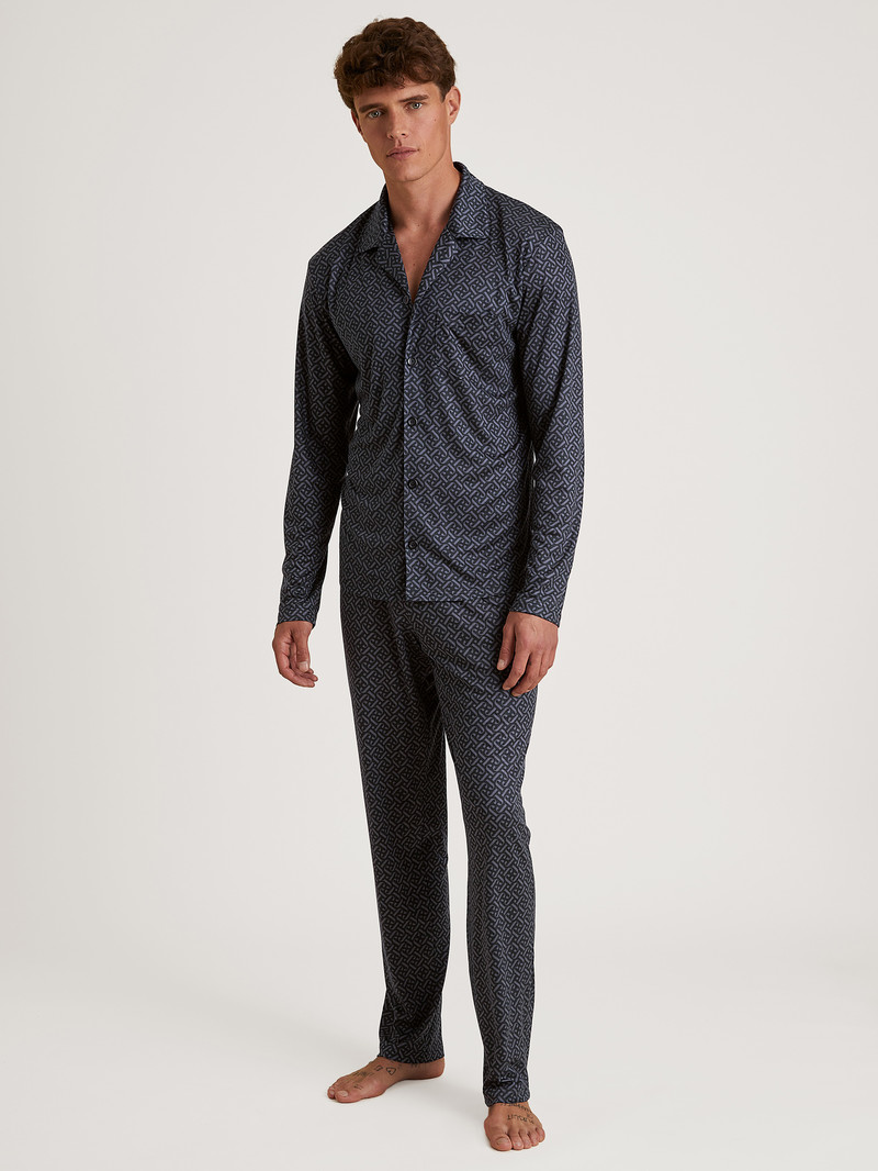 Vêtement De Nuit Calida Special Pyjamas Made Of Tencel, Modal And Silk Schwarz Homme | BCT-3757083