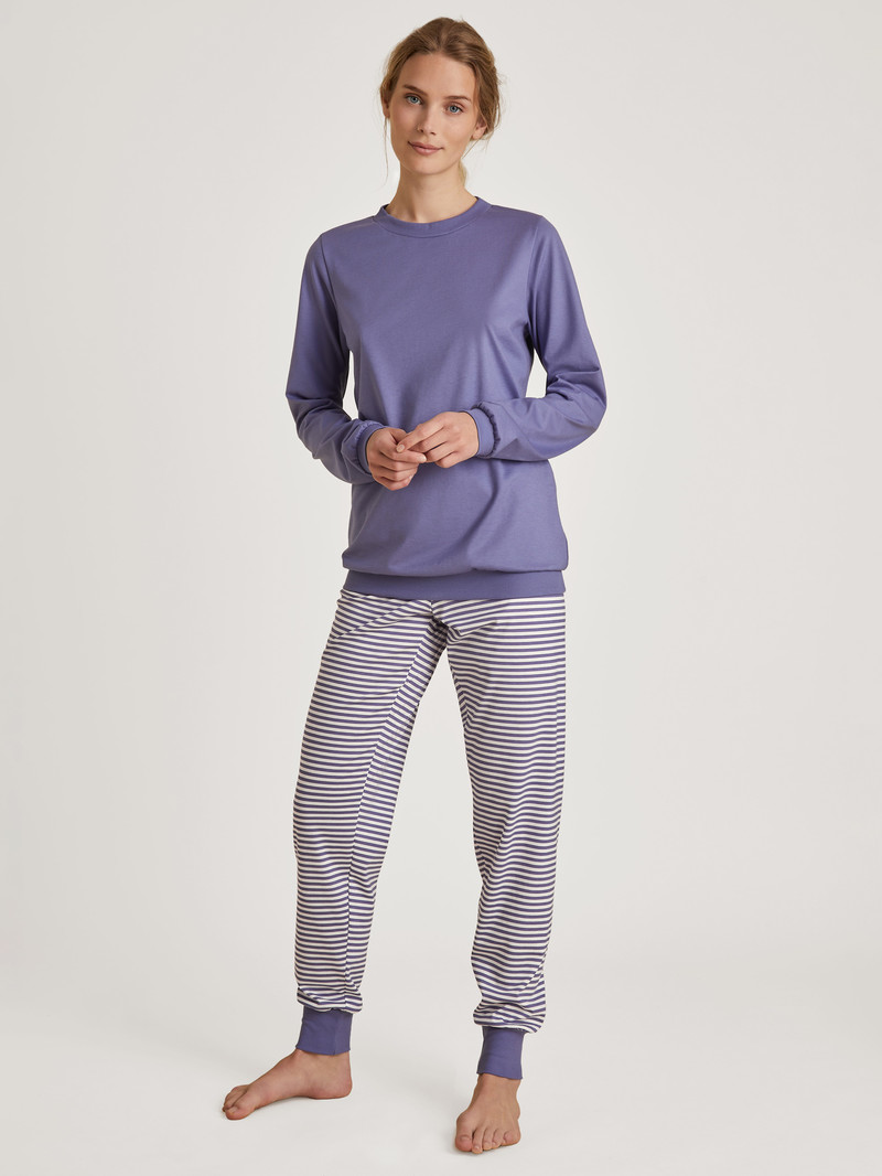 Vêtement De Nuit Calida Special Pyjama With Cuff Violette Femme | KHS-4432653