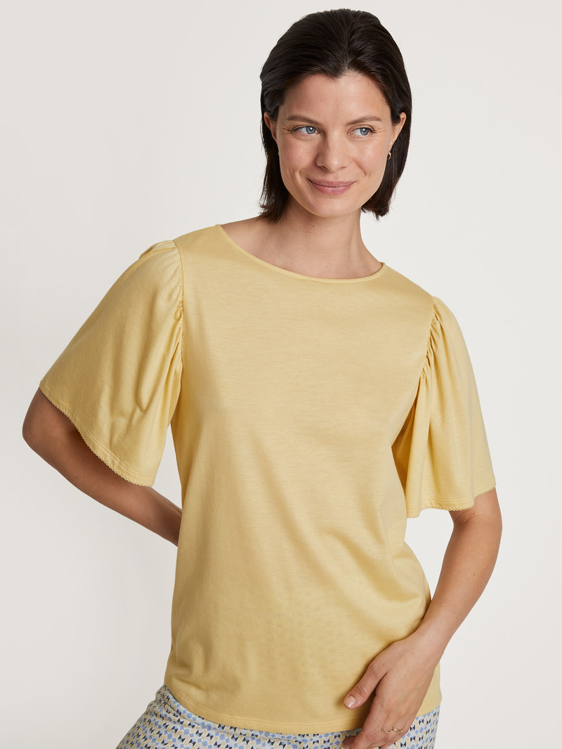 Loungewear Calida Favourites Joy Shirt Short Sleeve Straw Femme | KQF-3155806