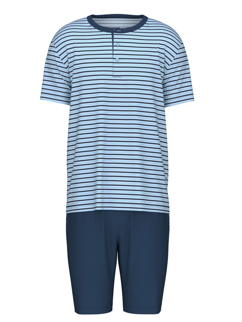 Vêtement De Nuit Calida Relax Streamline 4 Short Pyjama Bleu Homme | WOY-5230775