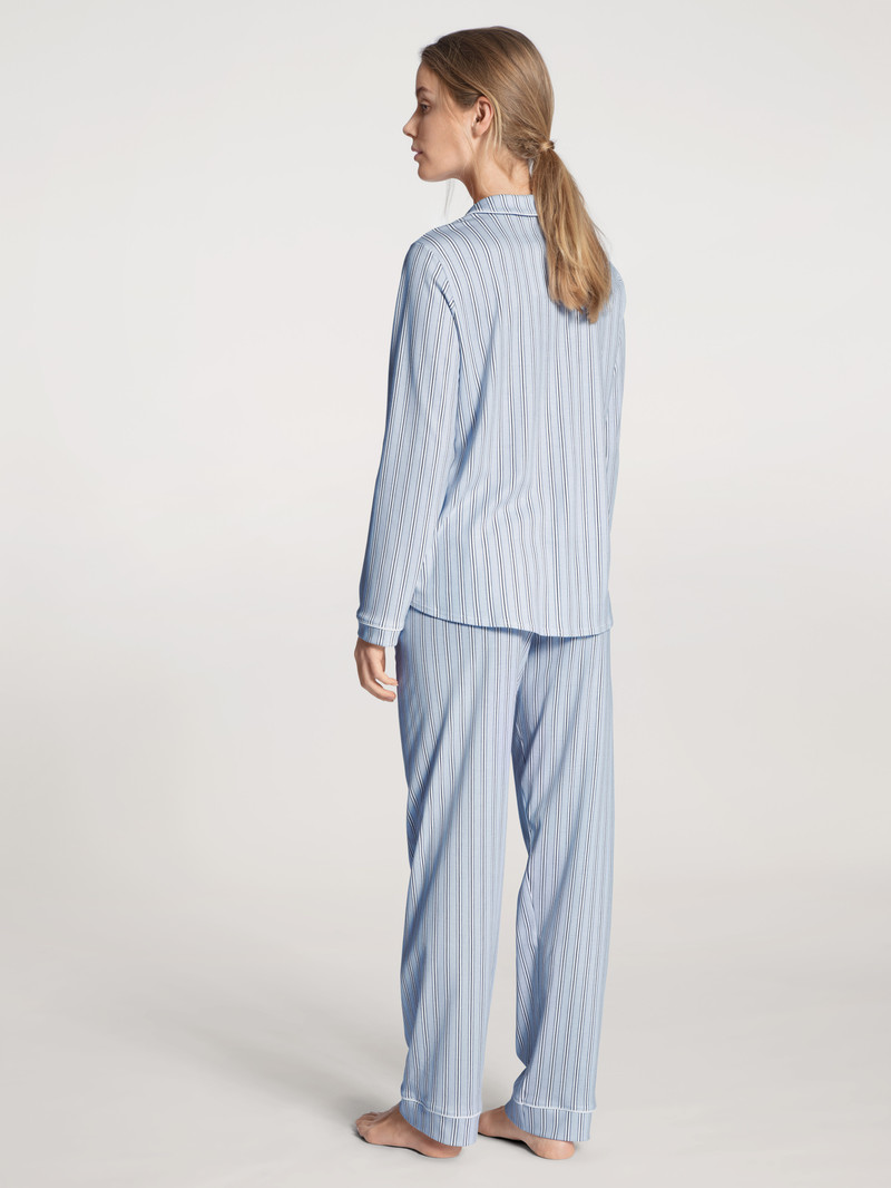 Vêtement De Nuit Calida Sweet Dreams Pyjama Buttoned Bleu Femme | WVE-1099947