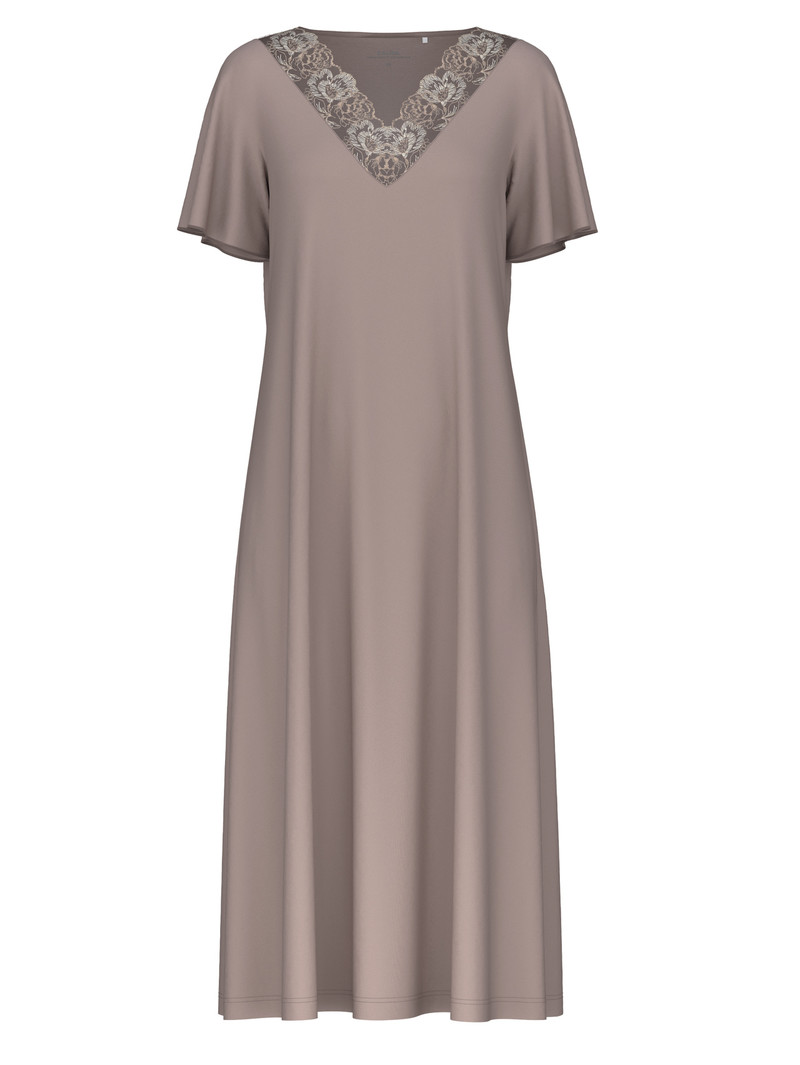 Vêtement De Nuit Calida Glamorous Nights Sleepshirt, Length 120 Cm Etherea Taupe Femme | XPA-6325427