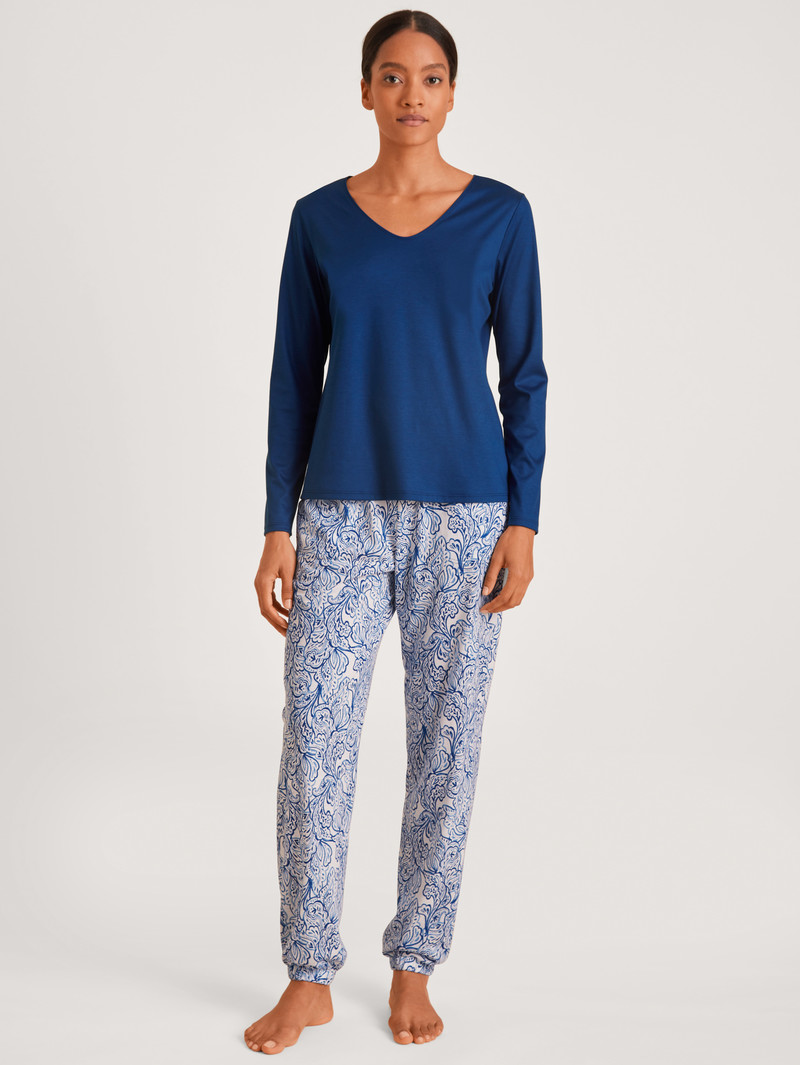 Vêtement De Nuit Calida Favourites Paisley Pants Bleu Femme | WBL-4934464