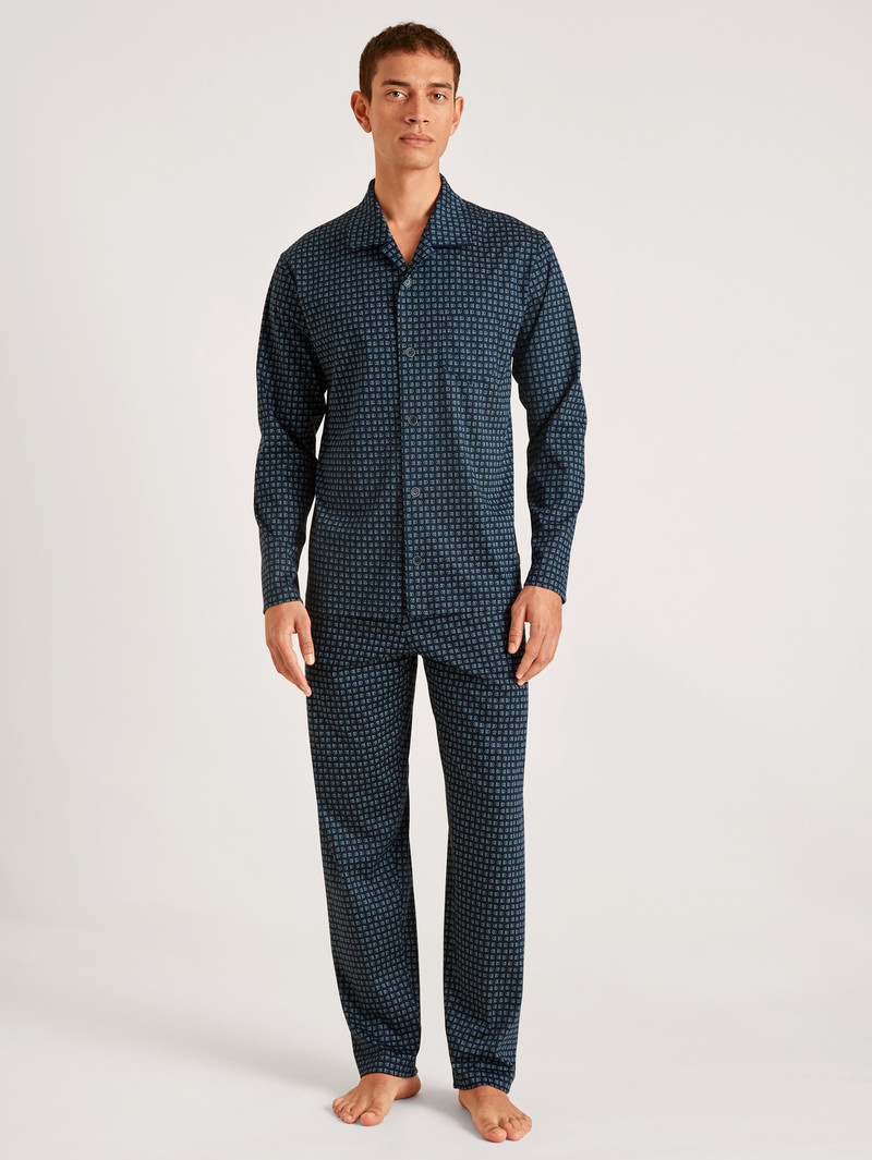 Vêtement De Nuit Calida Relax Selected 2 Pyjama Buttoned Noir Homme | CYW-9369254