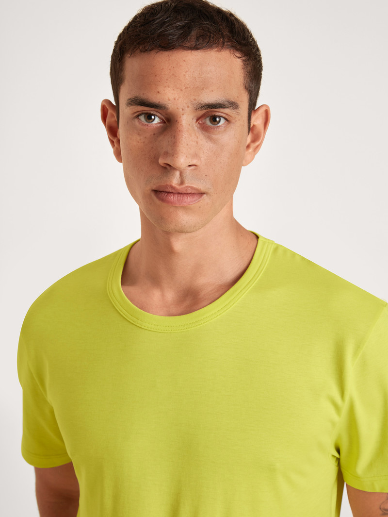 Vêtement De Nuit Calida Rmx Sleep Weekend Shirt Short Sleeve Vert Homme | JSJ-7735907