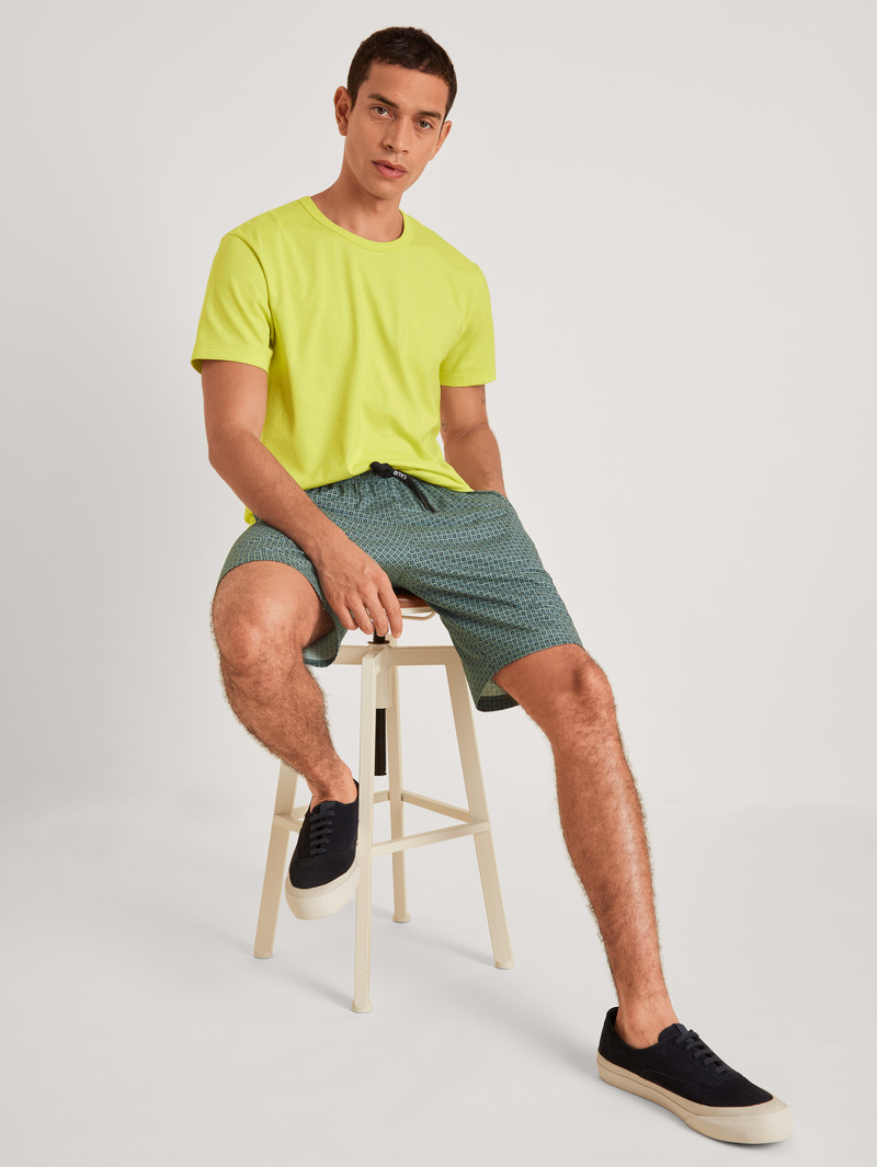 Vêtement De Nuit Calida Rmx Sleep Weekend Shirt Short Sleeve Vert Homme | JSJ-7735907