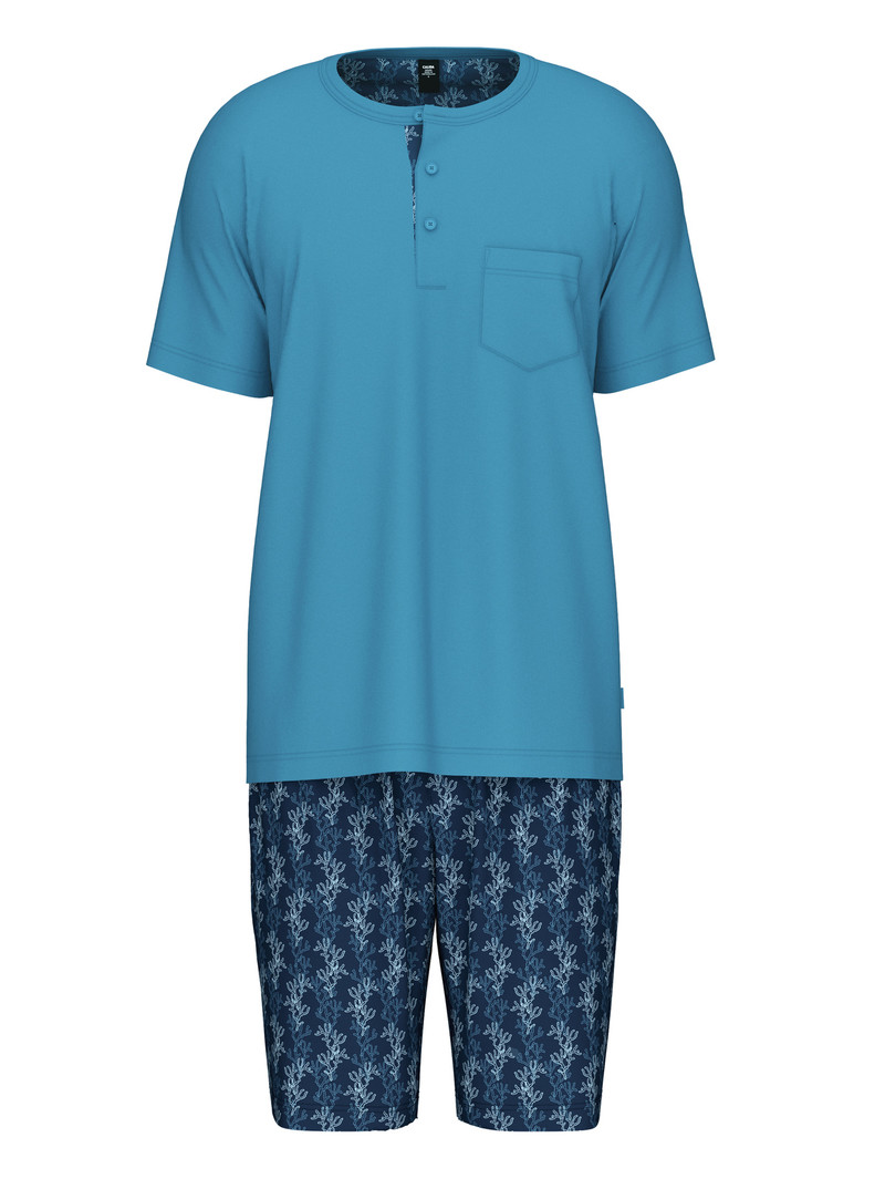 Vêtement De Nuit Calida Relax Choice 2 Short Pyjama Bleu Homme | HIN-3789848