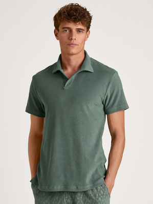 Summer Outfits Calida Rmx Lounge Holiday Poloshirt Vert Homme | FBN-9234198