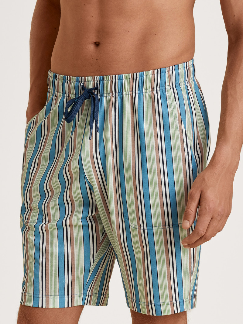 Summer Outfits Calida Rmx Sleep Weekend Bermudas Bleu Homme | BVR-5116063