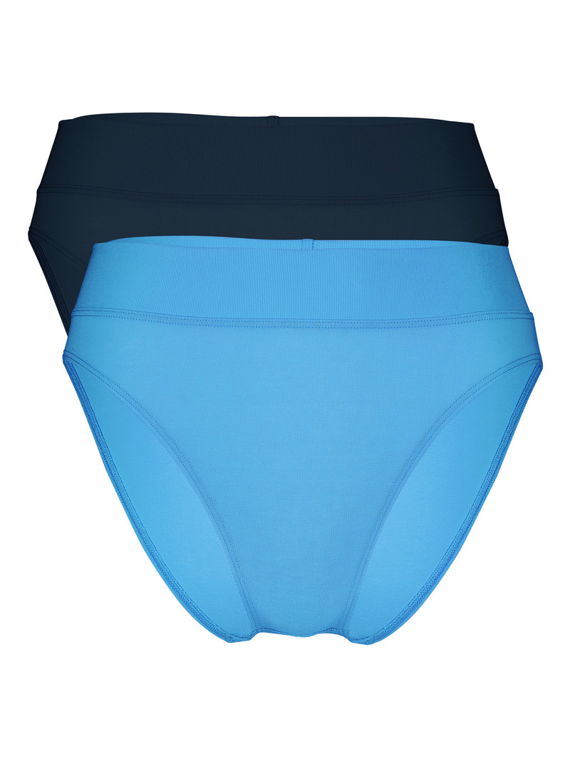 Sous Vêtement Calida Elastic Duopack Brief Soft Waistband, High Waist Bleu Femme | YXP-6571151