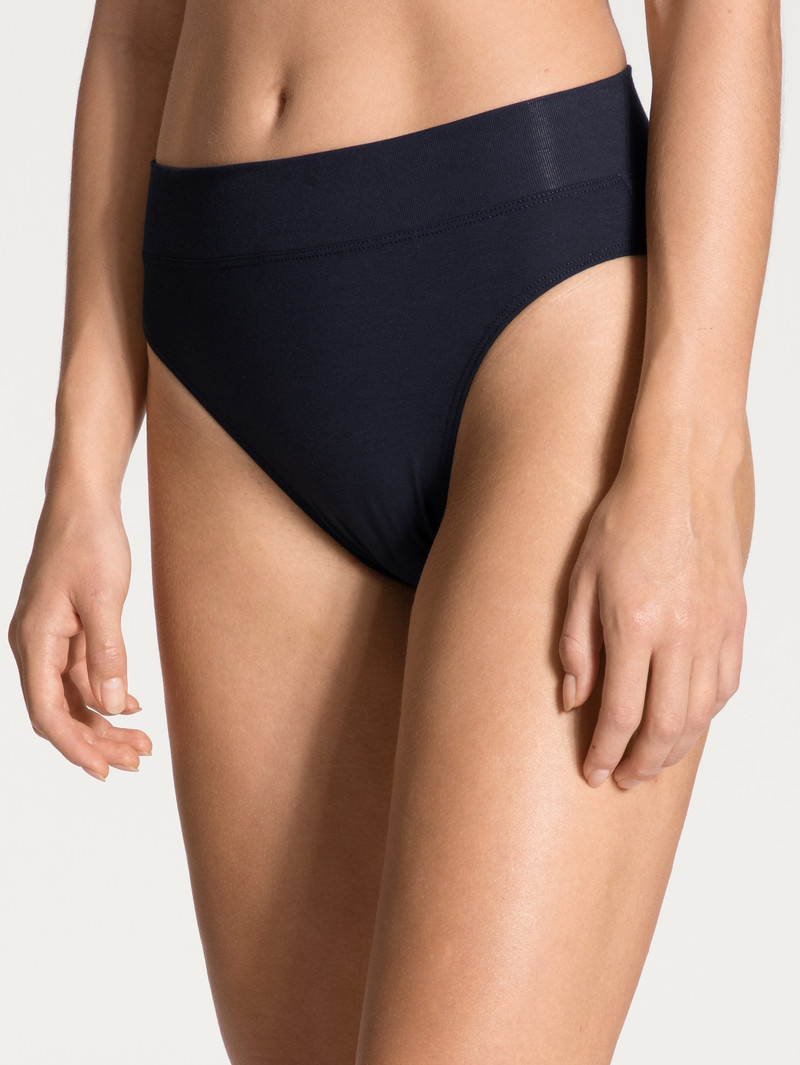 Sous Vêtement Calida Elastic Brief, High Waist Noir Bleu Femme | ZWY-5397547