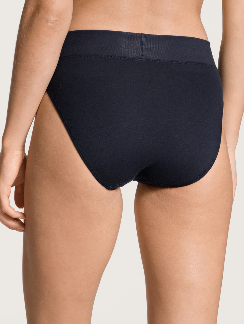 Sous Vêtement Calida Elastic Brief, High Waist Noir Bleu Femme | ZWY-5397547