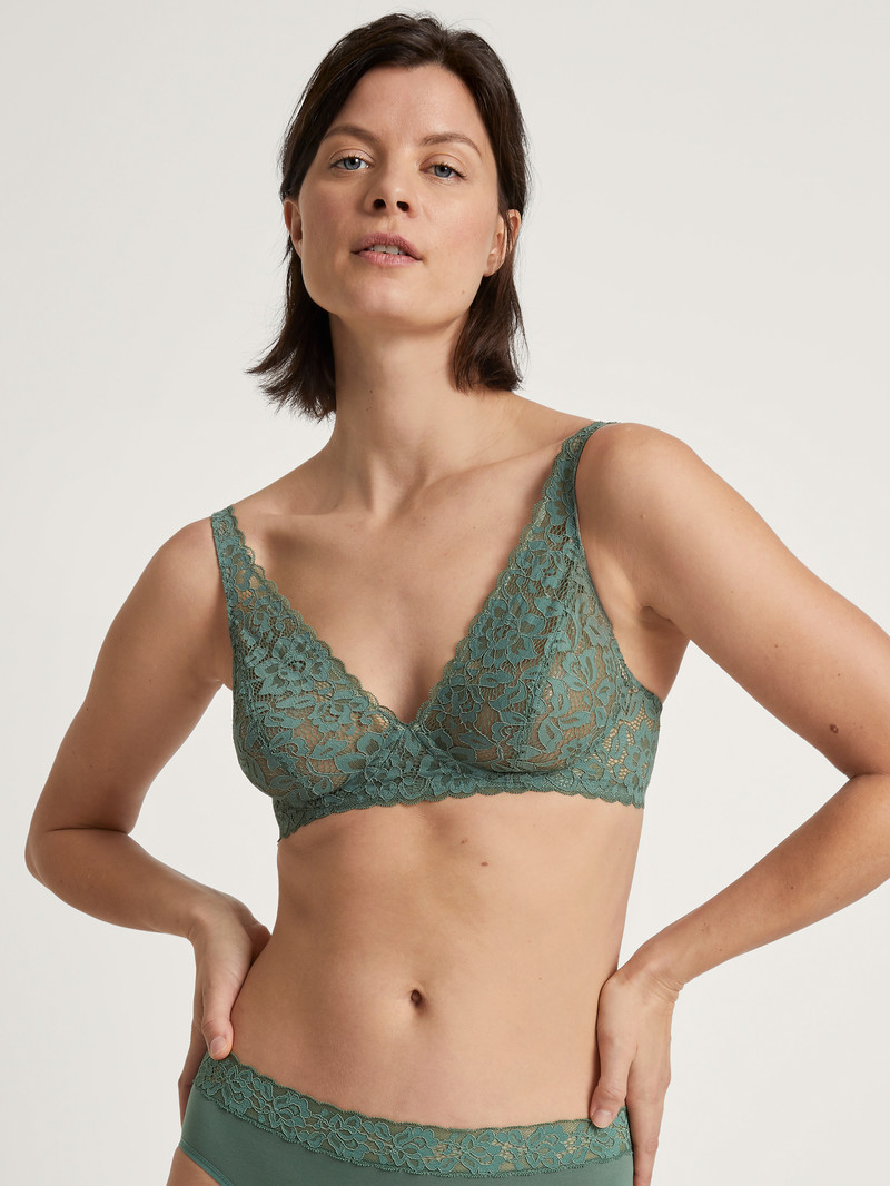 Sous Vêtement Calida Natural Comfort Lace Soft Non-wired Bra Vert Femme | BMM-4053962