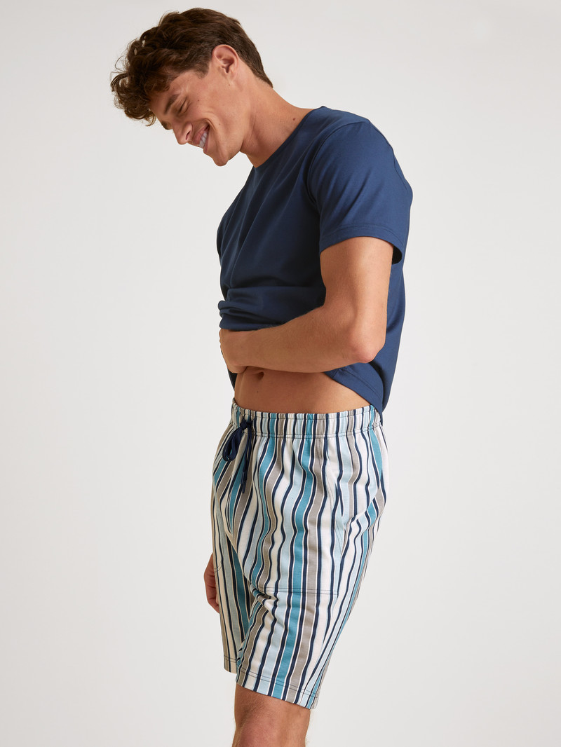 Summer Outfits Calida Rmx Sleep Journey Bermudas Bleu Homme | JEN-9411685