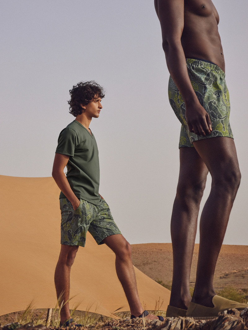 Summer Outfits Calida Rmx Sleep Holiday Bermudas Vert Homme | AEU-8226522