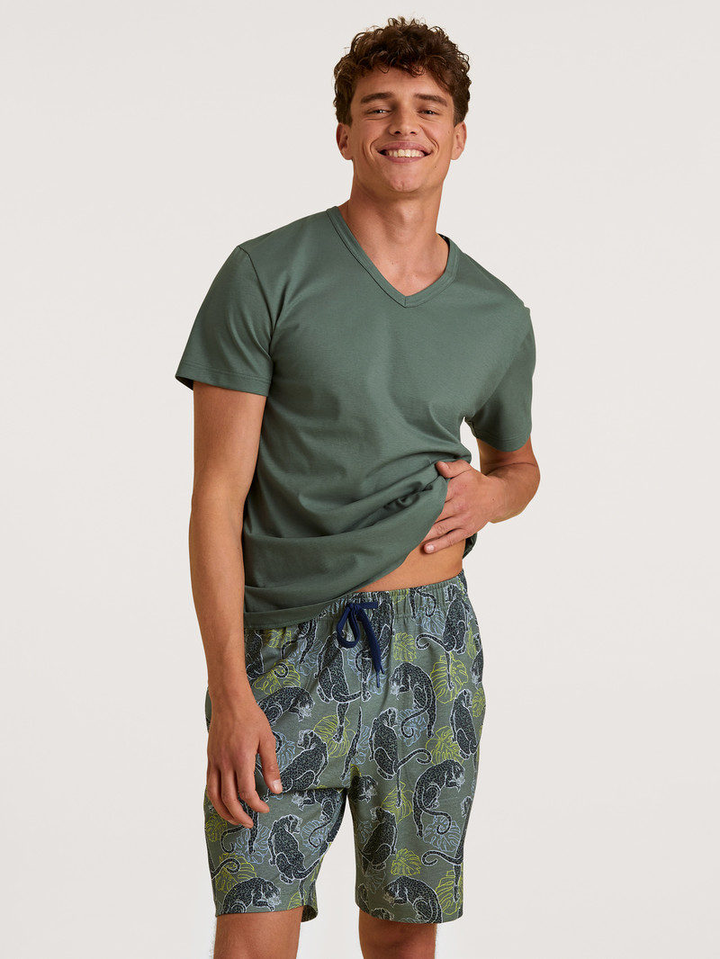 Summer Outfits Calida Rmx Sleep Holiday Bermudas Vert Homme | AEU-8226522