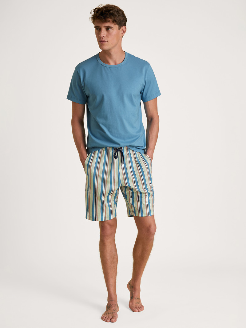 Summer Outfits Calida Rmx Sleep Weekend Bermudas Bleu Homme | BVR-5116063