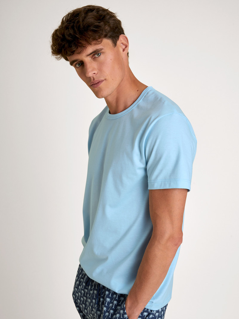 Summer Outfits Calida Rmx Sleep Journey T-shirt Bleu Homme | LVS-9615037